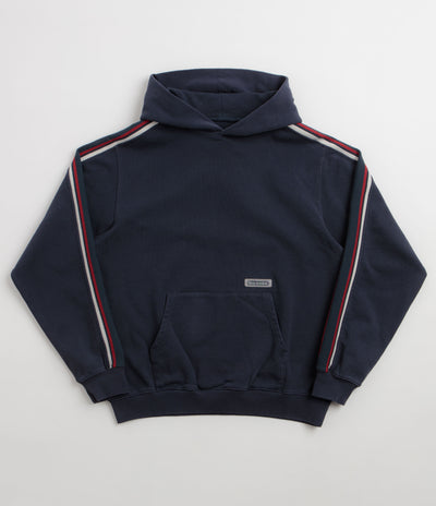 thisisneverthat Striped Hoodie - Dark Navy