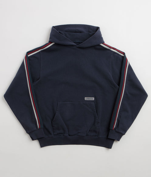 thisisneverthat Striped Hoodie - Dark Navy