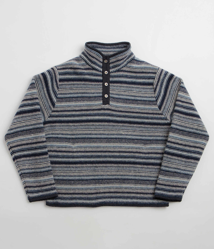 thisisneverthat Striped Wool Knit Sweatshirt - Navy