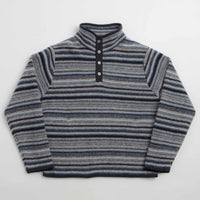 thisisneverthat Striped Wool Knit Sweatshirt - Navy thumbnail