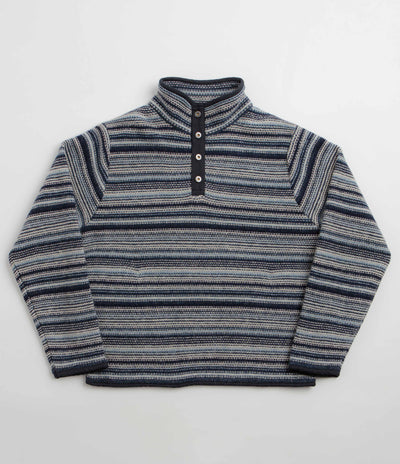 thisisneverthat Striped Wool Knit Sweatshirt - Navy