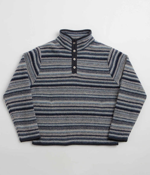 thisisneverthat Striped Wool Knit Sweatshirt - Navy