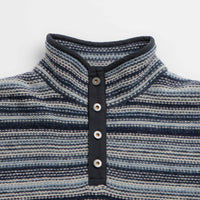thisisneverthat Striped Wool Knit Sweatshirt - Navy thumbnail