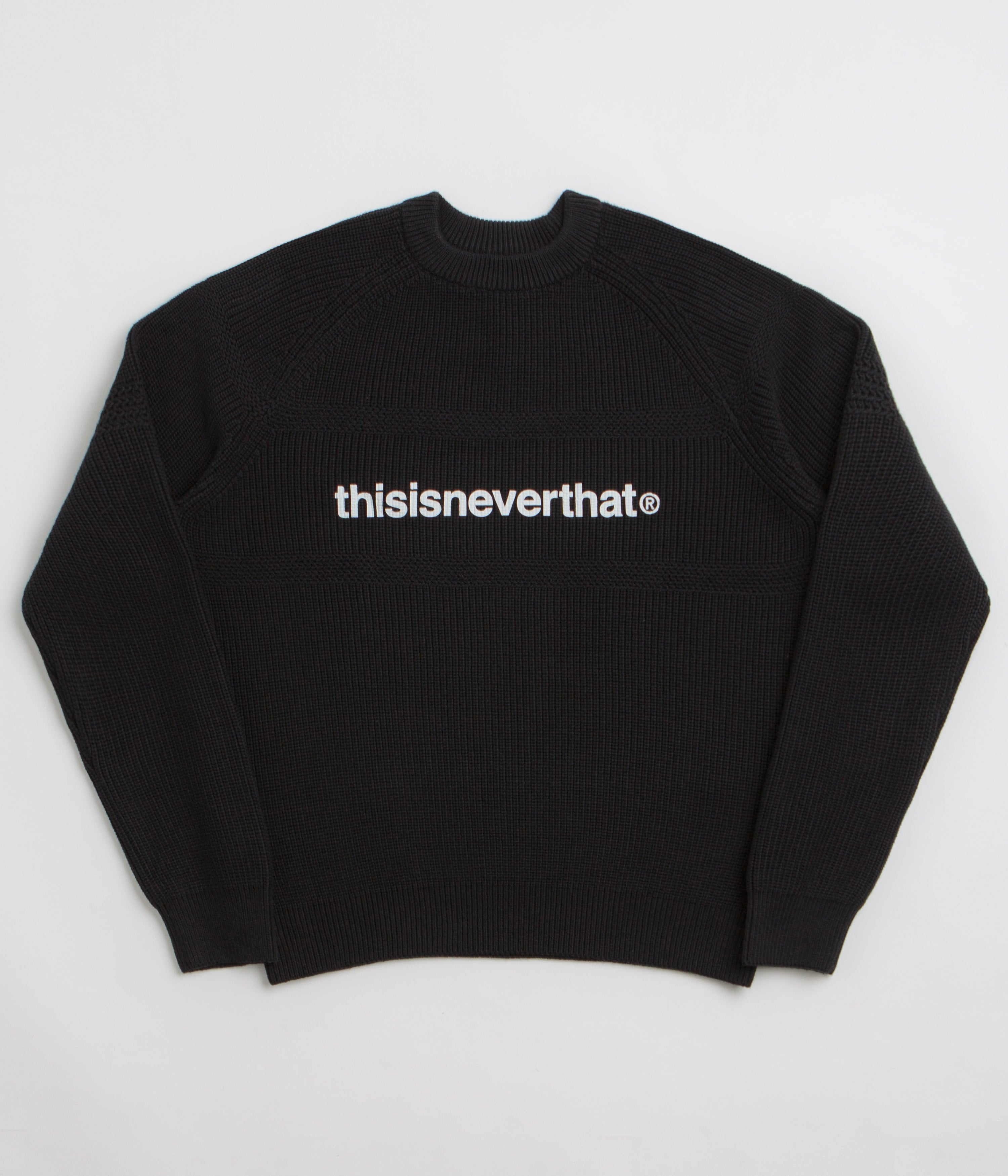 thisisneverthat T-Logo Knit Sweatshirt in Black
