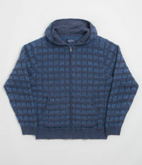 thisisneverthat Textured Knit Zip Hoodie in Navy