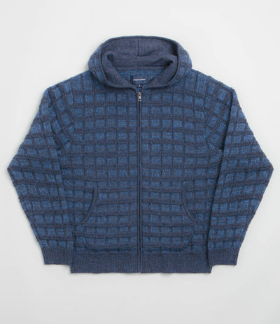 thisisneverthat Textured Knit Zip Hoodie - Navy