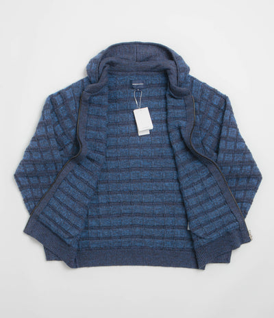 thisisneverthat Textured Knit Zip Hoodie - Navy