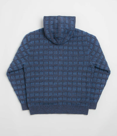 thisisneverthat Textured Knit Zip Hoodie - Navy