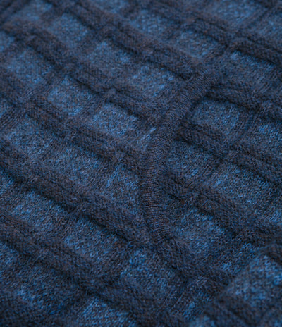 thisisneverthat Textured Knit Zip Hoodie - Navy