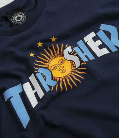 Thrasher Argentina Estrella T-Shirt - Navy
