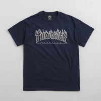 Thrasher Flame Logo T-Shirt - Navy / Black thumbnail