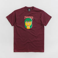 Thrasher Talk Shit By Gonz T-Shirt in Maroon thumbnail
