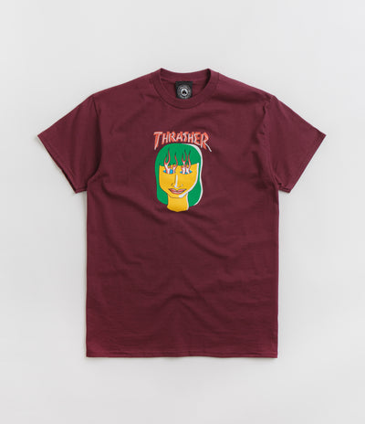 Thrasher Talk Shit By Gonz T-Shirt in Maroon