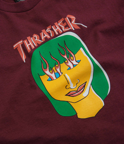 Thrasher Talk Shit By Gonz T-Shirt in Maroon
