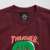 Thrasher Talk Shit By Gonz T-Shirt in Maroon thumbnail