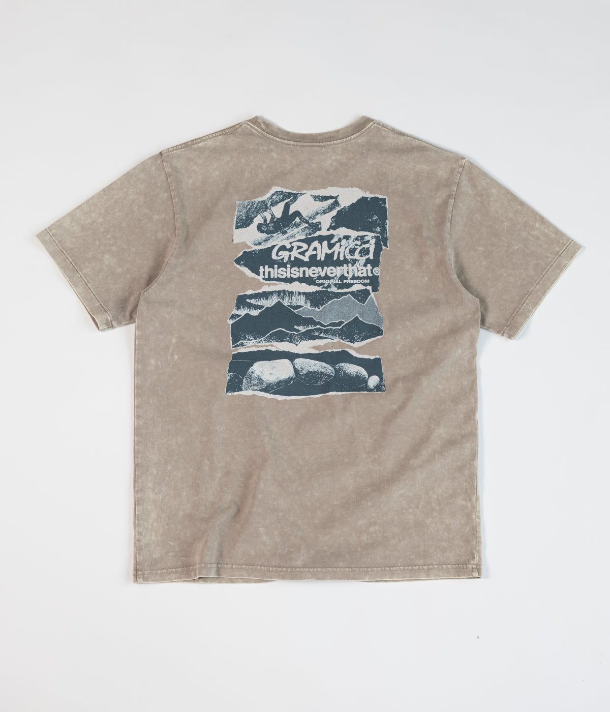 thisisneverthat x Gramicci Original Freedom T-Shirt in Sand