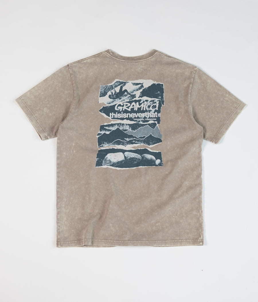 thisisneverthat x Gramicci Original Freedom T-Shirt in Sand