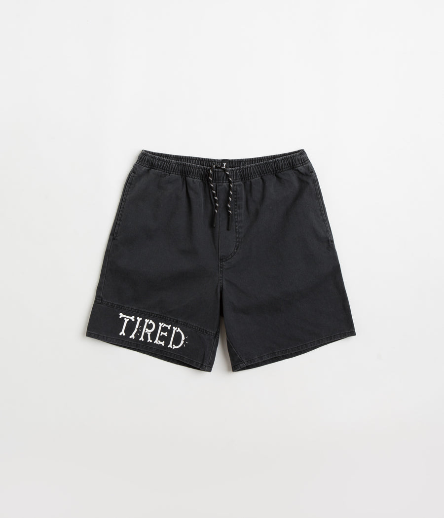 Tired Broken Bones Shorts - Washed Black
