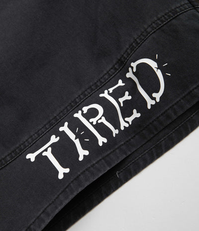 Tired Broken Bones Shorts - Washed Black