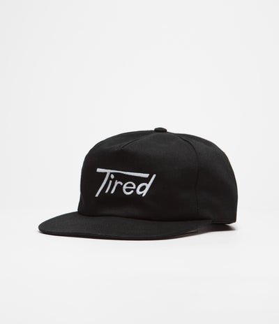 Tired Old Mobil 5 Panel Cap - Black