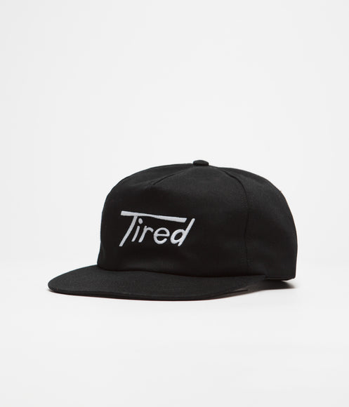 Tired Old Mobil 5 Panel Cap - Black