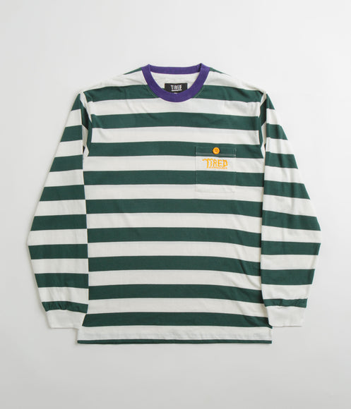 Shirt - ArvindShops | Tired Squiggly Logo Striped Pocket Long Sleeve T -  Purple / Fore - Nº21 Gestrickter Pullover mit Karomuster Braun