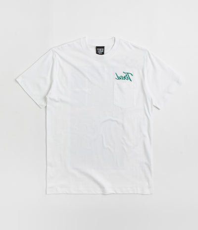 Tired Workstation Pocket T-Shirt - White