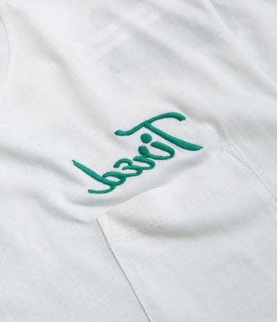 Tired Workstation Pocket T-Shirt - White