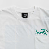 Tired Workstation Pocket T-Shirt - White thumbnail