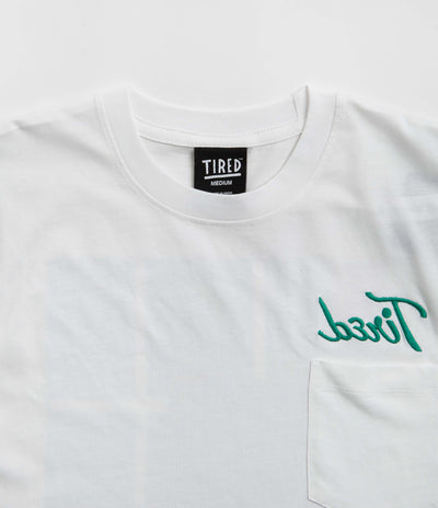 Tired Workstation Pocket T-Shirt - White