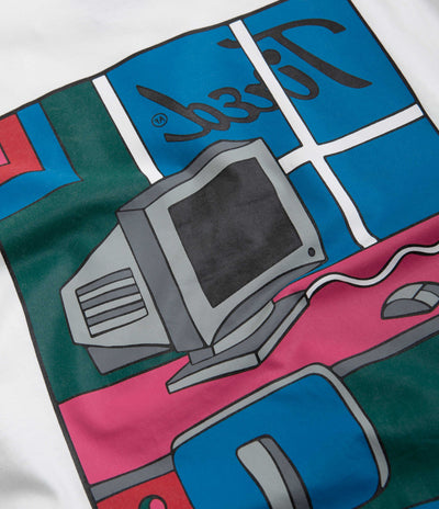 Tired Workstation Pocket T-Shirt - White
