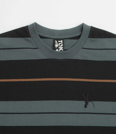Token Fences T-Shirt in Grey Striped