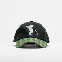 Token Pissing Angel Cap in Black and Green Plaid thumbnail