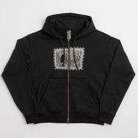 Token Sliced Zip Hoodie - Black thumbnail
