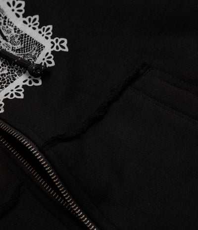 Token Sliced Zip Hoodie - Black