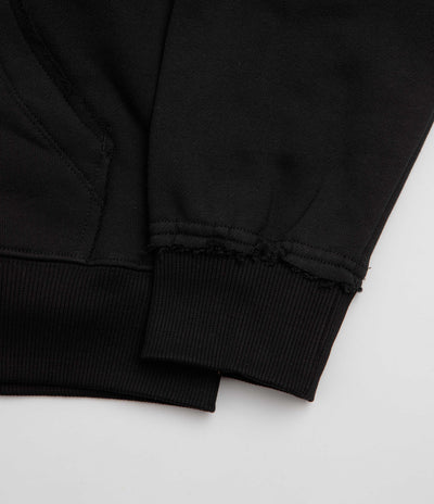 Token Sliced Zip Hoodie - Black