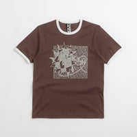 Token Unisex Sunburn Ringer T-Shirt in Chocolate thumbnail