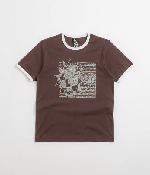 Token Unisex Sunburn Ringer T-Shirt - Chocolate