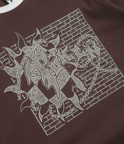 Token Unisex Sunburn Ringer T-Shirt in Chocolate