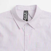 Token Tuff Stuff Shirt in Purple and White Striped thumbnail