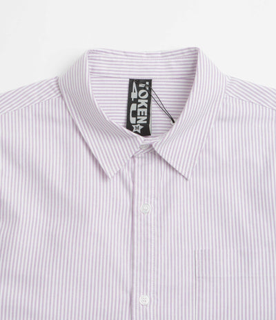 Token Tuff Stuff Shirt in Purple and White Striped