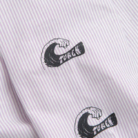 Token Tuff Stuff Shirt in Purple and White Striped thumbnail
