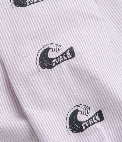 Token Tuff Stuff Shirt in Purple and White Striped
