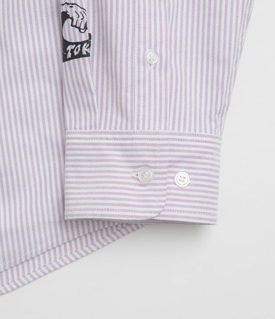 Token Tuff Stuff Shirt in Purple and White Striped