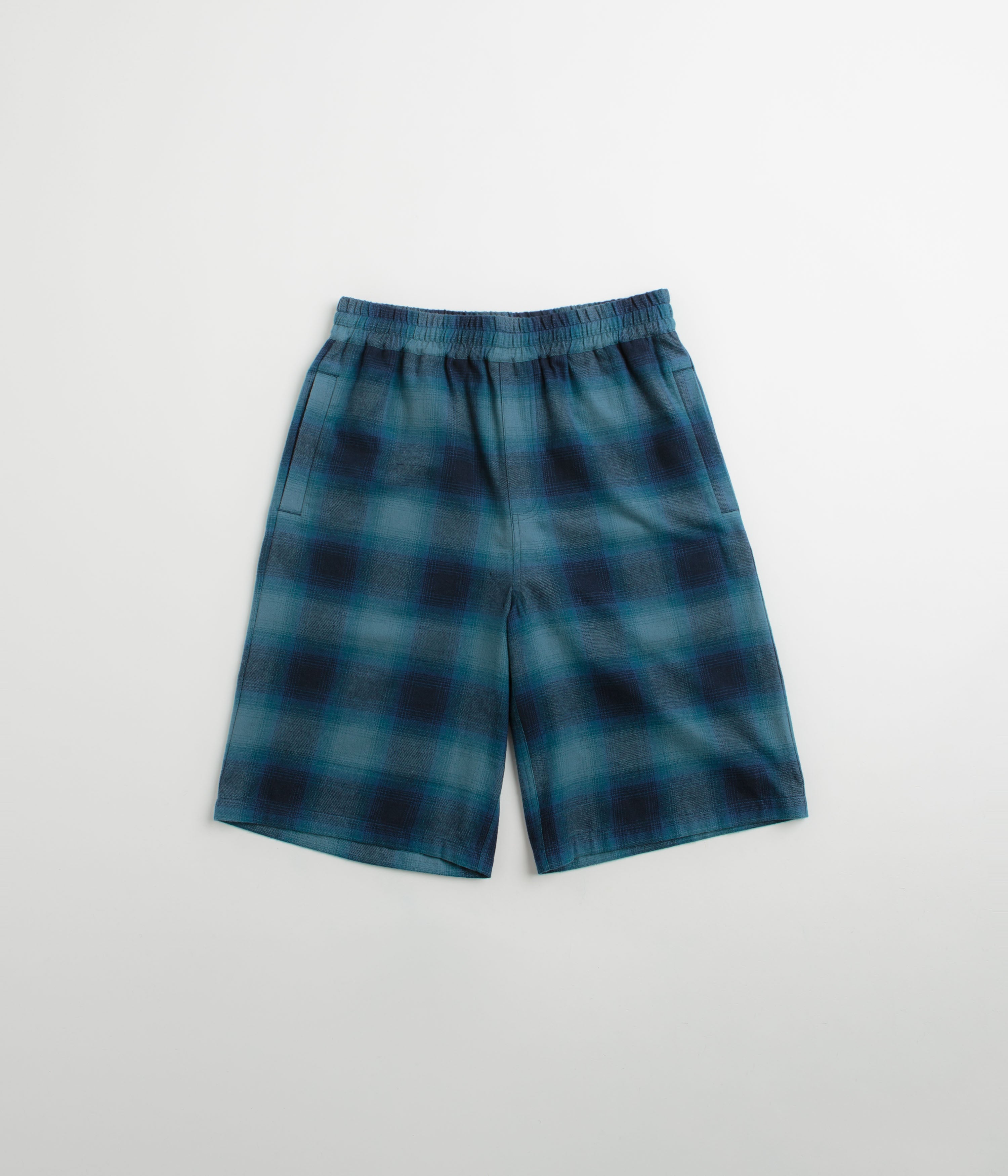 Token VHS Shorts - Teal Plaid
