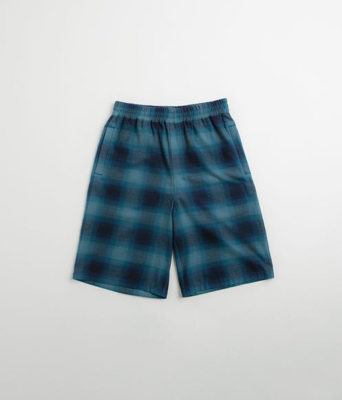 Token VHS Shorts - Teal Plaid
