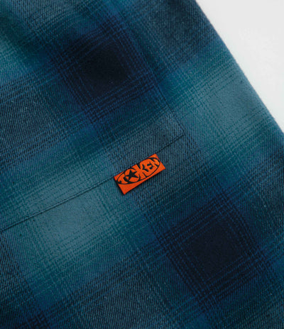 Token VHS Shorts - Teal Plaid