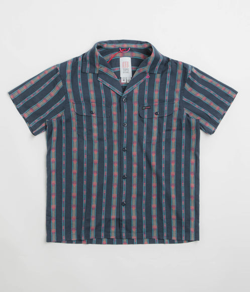 Topo Designs Daytripper Short Sleeve Shirt - Sunset Stripe Midnight
