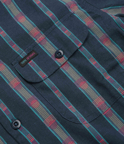Topo Designs Daytripper Short Sleeve Shirt - Sunset Stripe Midnight