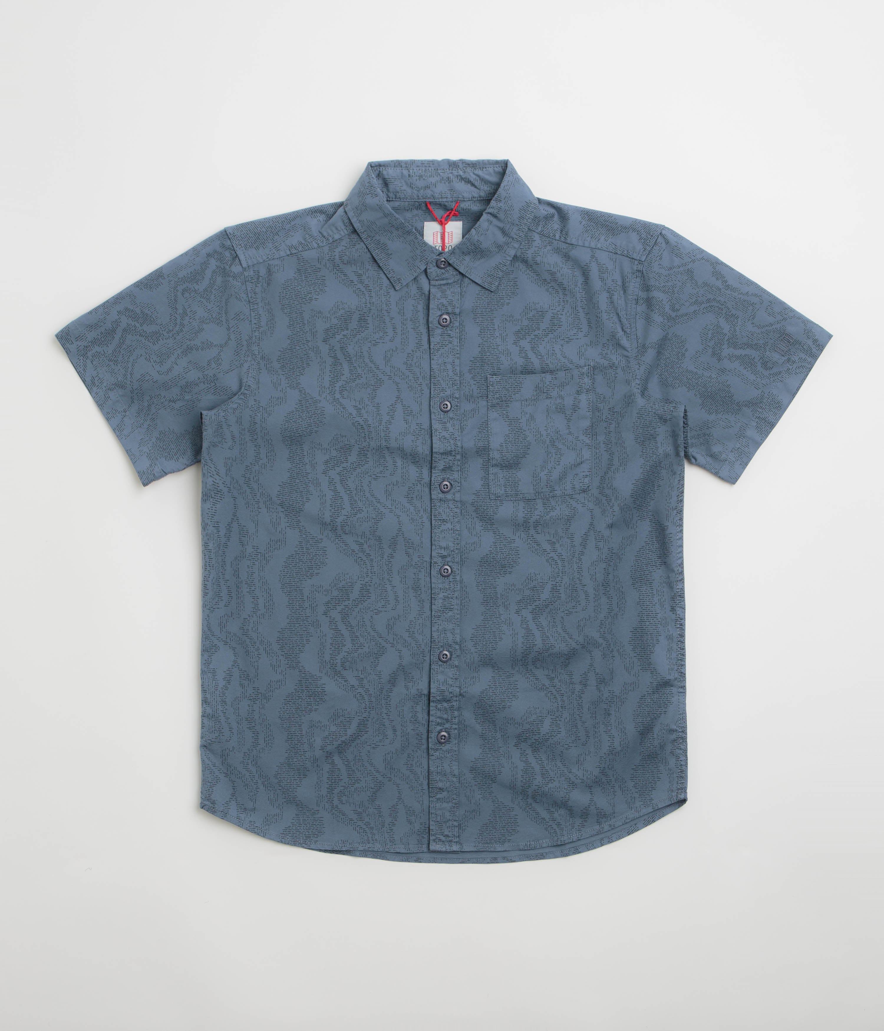 Topo Designs Dirt Desert Short Sleeve Shirt in Stone Blue River Bed